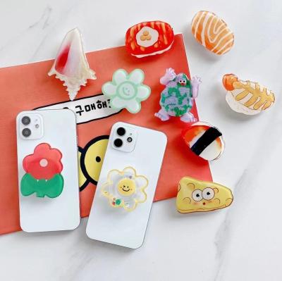 China Support New DIY Mobile Phone Food Decoration Airbag Bracket For iPhone 13 Max Pro Lovely Creative Sushi Telescopic Bracket for sale