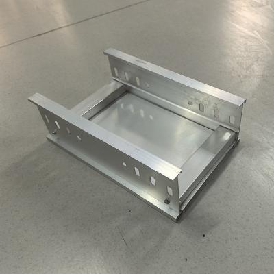 China 1.0mm-3.0mm Solid Bottom Type Cable Tray Anodizing Aluminum Alloy Indoor Outdoor for sale