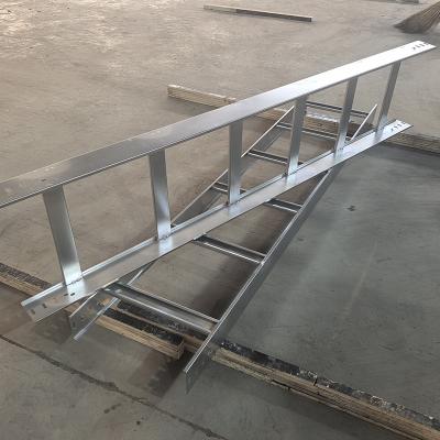 China Ladder Rung Galvanised Steel Trough Type Cable Tray 3m-6m Length For Industrial And Heavy Duty for sale