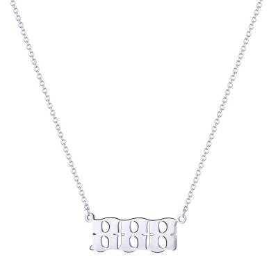 China FASHIONABLE Hot Sale Personalized Custom Hip Hop Alphanumeric Quilting Pendant Necklace for sale