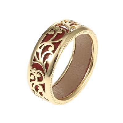 China Ring Snap Fasteners Statement Jewelery Bronze Leather Hardware Innovative Product PU Leather Interchangeable Reversible New for sale