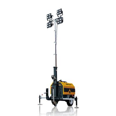 China Sports stadiums sample 4*350w 4*1000w led metal halide trailer light tower price for sale