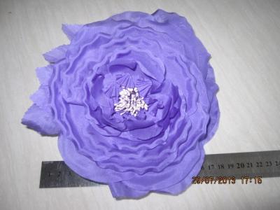 China Purple Silk Flower Headpieces For Garden Decoration , Wedding Hair Accessories for sale