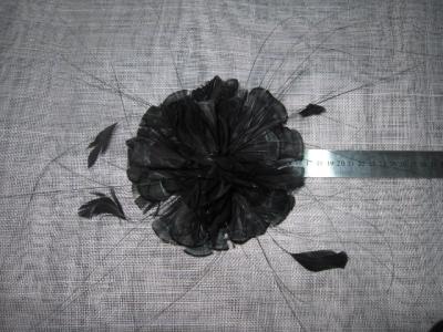 Cina Il fiore nero Fascinator della piuma del pavone della banda per il cappello, fa festa il ballo decorativo in vendita