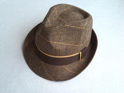 China Multi Color Fabric Straw Fedora Hats For Men , Crown Size 57cm / 59cm / 61cm for sale