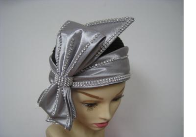 China Sunday Ladies' Church Hats With Big Bow rhinstone For Party , Women Church Hat for sale