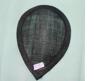 Chine base noire de 14x9.5cm Sinamay avec le raidissement dur et fort pour le chapeau de dames Sinamay à vendre