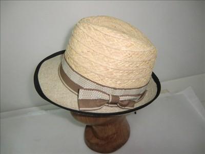 China Elegent Fashion 100% Paper Braid Hats With Ribbon Band, Fedora Shape Women Straw Hats for sale