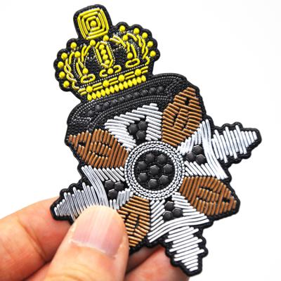 China Hot Selling Metallic 3D Iron On 3D Silver Gold TPU Patches for sale