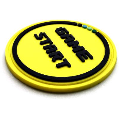 China Viable Factory Direct Sale Hat Heat Transfer Custom Felt Funny 3d Logo Power Dry PVC Rubber Patches For Apparel for sale