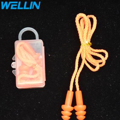 China Eco - Friendly Wholesale Safety Silicone Rubber Musician Ear Plug With Cord for sale