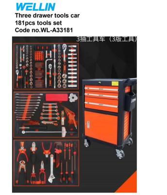 China Easy to carry drawer tools car with 3layer drawer/4layer drawer/7layer drawer in orange color for sale