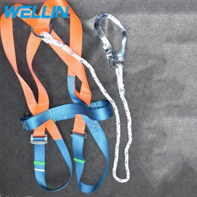 China Durable Polyester Fiber Parachute Type 5 Point Safety Belt With 14mm Thick Rope Safety Harness for sale