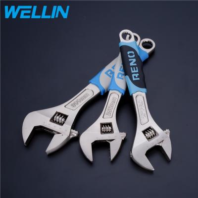 China New 15 Inch Adjustable Wrench Wide Mouth Cable Strong Power Design for sale