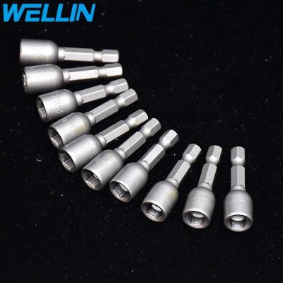 China Expert Strong Power Factory 10pcs 8mm Nut Socket Hex Magnetic Socket for sale