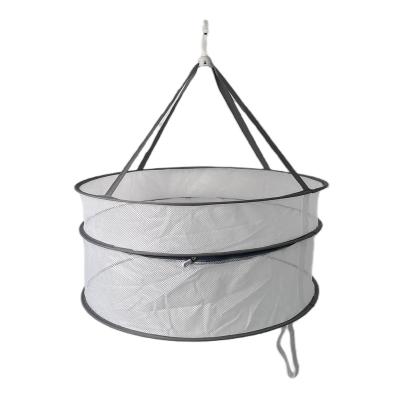 China Bathroom Clothes Drying Basket Hanging Clothes Drying Net 2 Layer Anti-deformation Cardigan Sweater Drying Bag Rack Socks for sale