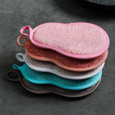 China Factory Sale Solid Color Microfiber Microfiber Kitchen Sponge Viable Washable Quick Drying Lint Free Pads for sale