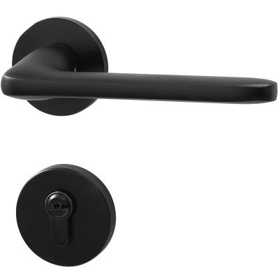 China Durable High Security HS Low Price Universal Magnetic Mute Aluminum Door Handle Lock Set for sale