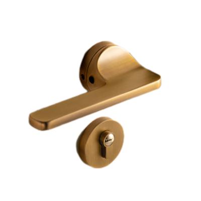 China High Security HS Selling T Slot Long Cylinder Lock Knobs Furniture Handle Durable Hot Golden Magnetic Mute Door For Interior Doors for sale