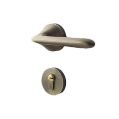 China High Security HS Durable Best Selling Zinc Alloy Overturned Door Handle With Lock Set For Bedroom for sale