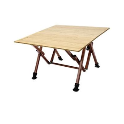 China Wholesale Modern High Quality Foldable Bamboo Top Aluminum Picnic Table New Design View Folding Camping Table For Outdoor Activities for sale