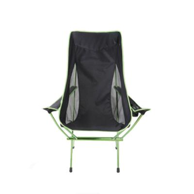 China Low price modern synthetic grain fabric leather wood surface reinforced aluminum frame and pocket fishing folding camping chair for sale