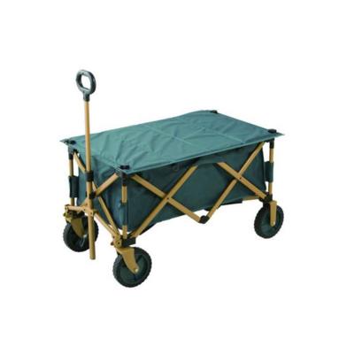 China Outdoor Beach Hiking Folding Trolley 2021 Portable Aluminum Frame Camping Beach Trolley Trolley Tool Traveling Car Heavy Duty Outdoor 120kgs Camping Garden Park Use for sale