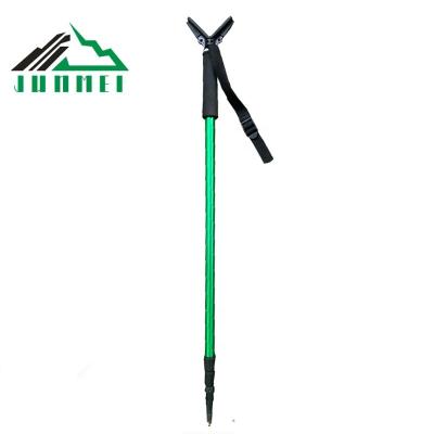 China 6061/7075 Aluminum Telescopic Hunting Pole Camping Hunting Gun Pole Outdoor Comact Ultralight Telescopic Bracket Aluminum Material for sale