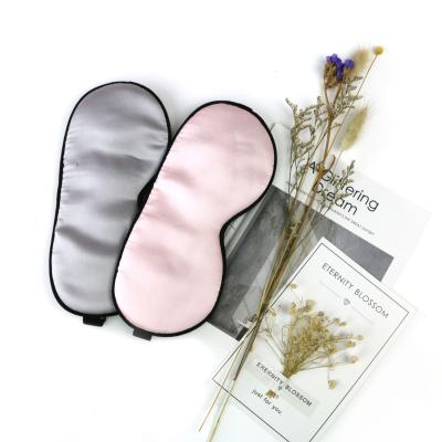 China 2021 New Fashion Dark Circles Shading Mullberry Eye Mask Breathable Silk Satin Travel Sleep Silk Eye Mask for sale