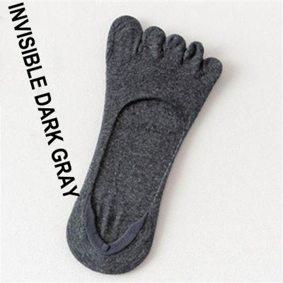 China Best Selling Breathable 5 Colors Athletic Socks Men Low Cut No Show Bocks 5 Toe Socks for sale