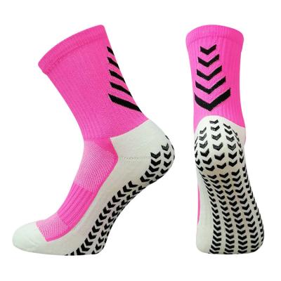 China Wholesale Custom Thickened Athletic Sports Socks Silicone Tube High Football Boots Anti Slip Socks Football for sale