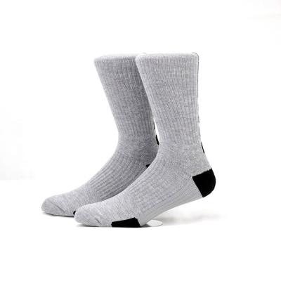 China Hot Sale Sporty Mens Cotton Tube Crew Sports Logo Basketball Socks Custom Made for sale