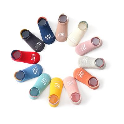 China Fashion Antibacterial Cotton Summer Pure Color Baby Socks Non Slip Toddler Socks Kids for sale