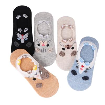 China New Lifestyle Ant Slip Cute Cartoon Low Viable Cheap Prices Cut No Show Women's Socks for sale