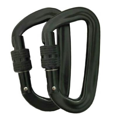 China Water Treatment Camping Hiking Accessories Aluminum 7075 Thread Aluminum Door Carabiner Hook For Hammock for sale