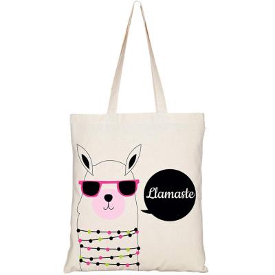 China Large Logo Printing Plain Cotton Canvas Custom Made Wholesale Eco-Friendly Tote Shopping Bags for sale