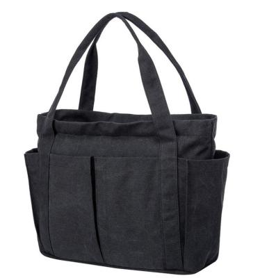 China Fashion Design Hot Sale Cotton Shopping Bag Canvas Cotton Handled Black Tote Bag for sale