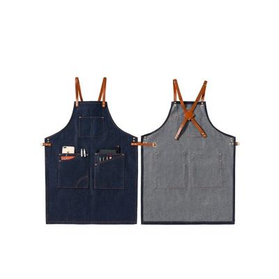 China New Design Customized Logo Mens Sexy Bartender Apron Adult Denim Anti-Pilling for sale