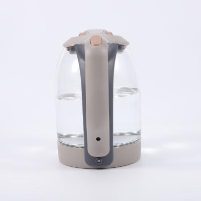 China 360 Degree Kettle Glass Body Stainless Steel Rotation Low Bottom Portable Electric Kettle for sale