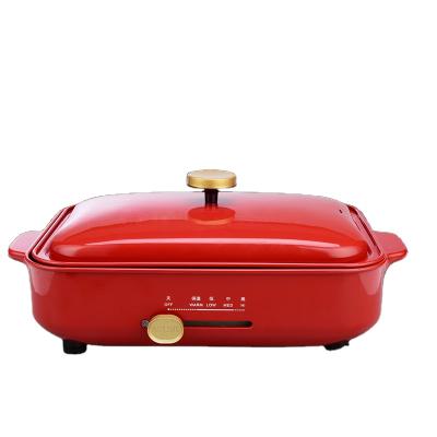 China Detachable Multi Function Hot Pot Household Appliances Electric Dish Grill BBQ Griddle for sale