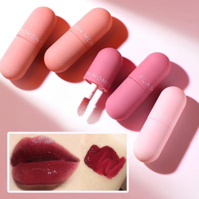 China Mini Capsule Matte Lip Gloss Liquid Lip Gloss Brillos De Labios Naked Waterproof Vegan Capsule Lip Gloss for sale