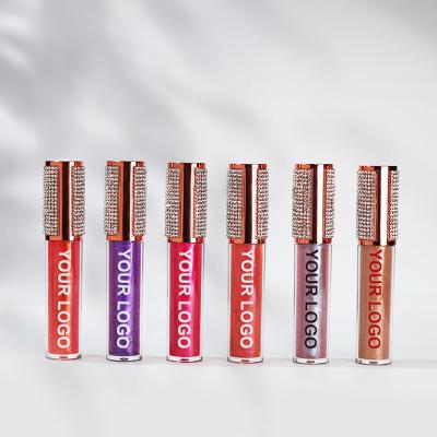 China Wholesale Custom Logo Waterproof Private Label High Pigment Clear Moisturizing Vegan Glitter Lip Gloss Lip Gloss Nude Dropper Base for sale