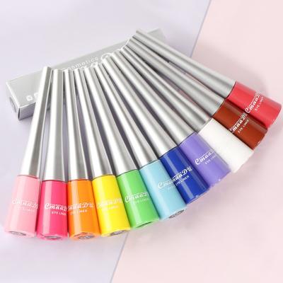 China Custom Logo Base Matte Glitter Shimer Liquid Eye Shadow Waterproof Long Lasting Colored for sale