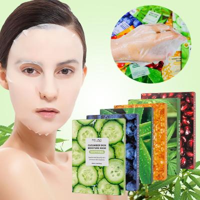 China Korean Organic Moisturizer Skin Care Hyaluronic Acid Whiten Moisturize Sheet Fruit Face Mask With Design for sale