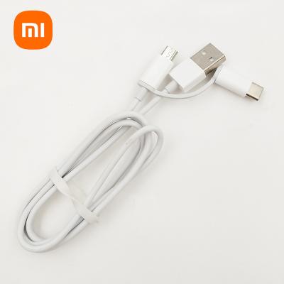 China 2 in 1 Original Xiaomi MI Fast Charger Cable 2in1 Micro Usb + Usb Type-C Fast Charging Cable For Redmi Note 7 8 Pro MI 10 Redmi 8t 8a 9 Pro A3 for sale