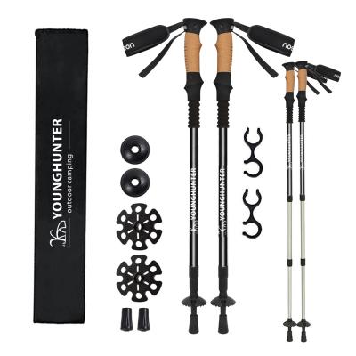 China Outdoor Camping Universal Climbing Survival 3 Section Lightweight Working Climbing Poles Telescopic Trekking Poles Aluminum 7075 for sale