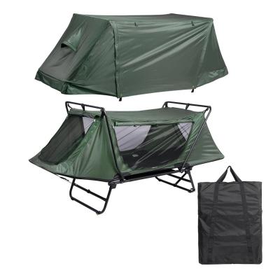 China Portable 1-2 Person Waterproof Doule Seats Oxford Fishing Off Ground Tent Outdoor Sleeping Tent Cradle for sale