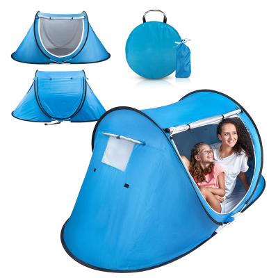 China Portable Fits 2 Person Outdoor Mountaineering Instant Setup Portable Window Shelters Hut Beach 2 Man Pop Up Tent for sale