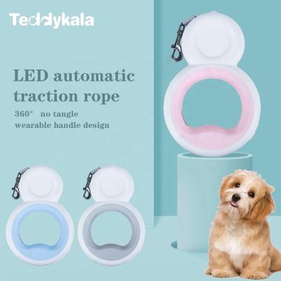 China Lights Teddykala High-End Automatic Comfortable Rope Dog Leash With LED for sale