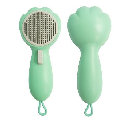 China Sustainable Teddykala Best Selling Pet Hair Grooming Brush ABS Dog Detangler Brush Cute Cat Self Brush for sale